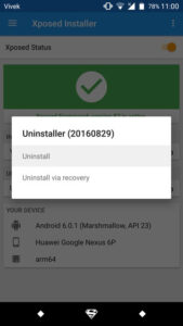 شرح كيفية إخفاء الروت وتخطي اختبار SafetyNet على أجهزة اندرويد بعد الروت 9 Xposed Uninstall 01