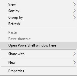 عمل روت هاتف Realme X2 & X2 Pro | فتح البوتلودر | تثبيت ريكفري مُطوَّر 8 Open PowerShell window here