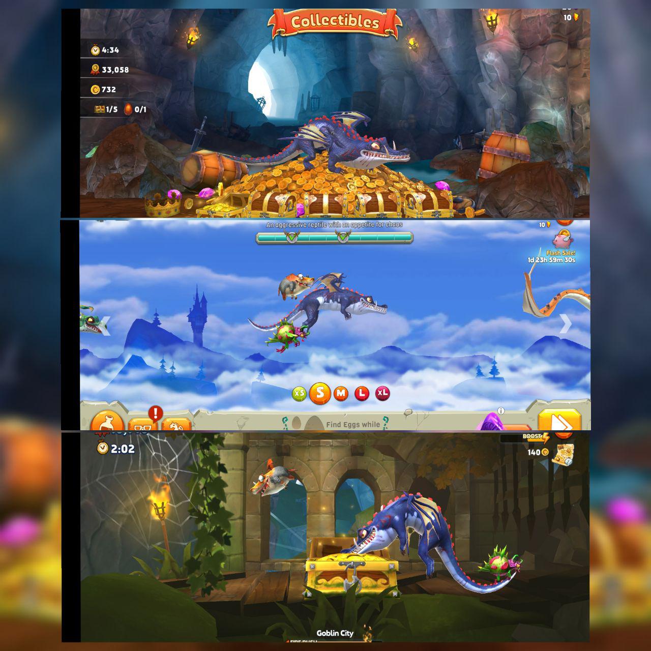 تحميل لعبة هنجري دراجون Hungry Dragon apk من افضل العاب اركيد للاندرويد 8 التنين الجائع