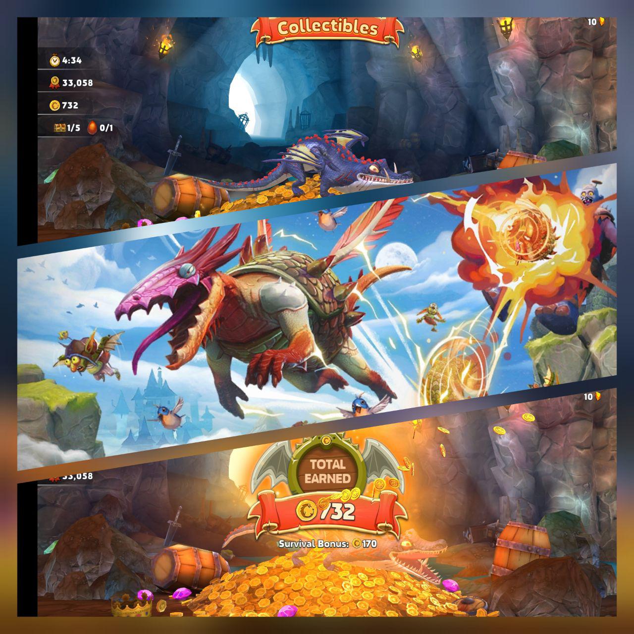 تحميل لعبة هنجري دراجون Hungry Dragon apk من افضل العاب اركيد للاندرويد 7 التنين الجائع