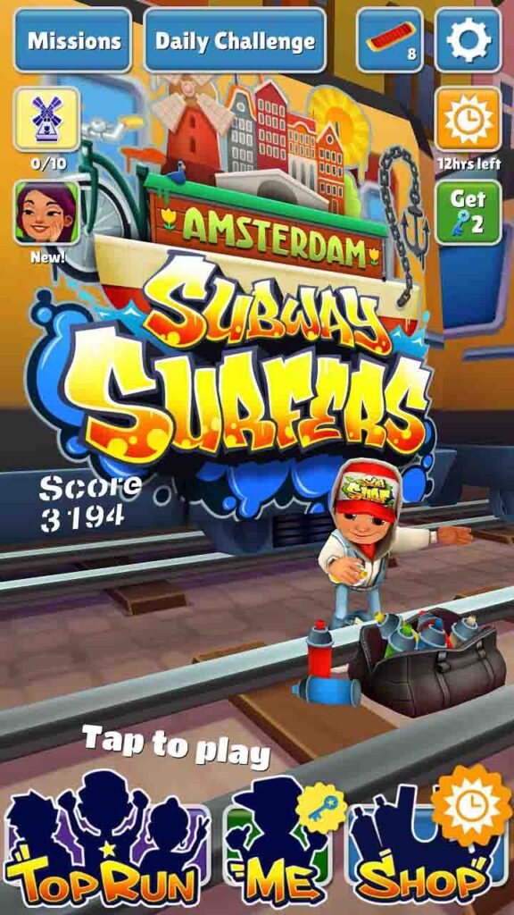 تحميل Subway Surfers v3.46.9 2025 لعبة الجري المميزة للاندرويد 6 طريقة اللعبة في لعبة صب واى
