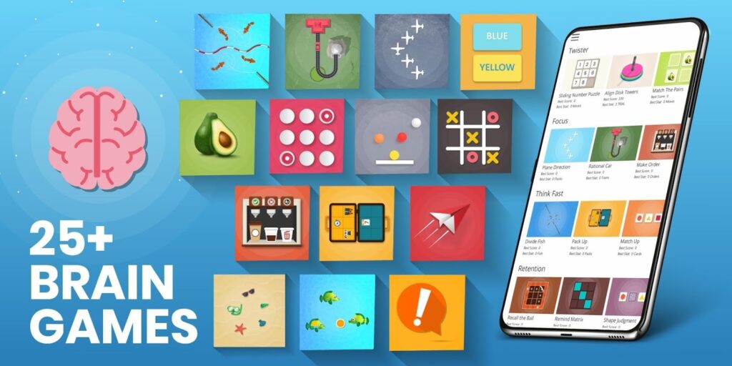 أفضل 10 ألعاب العقل والذكاء للاندرويد للأطفال والكبار قائمة محدّثة باستمرار 12 تطبيق Brain Games For Adults & Kids