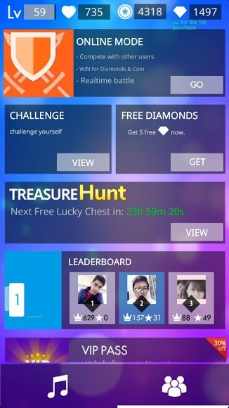 تحميل لعبة ماجيك تايلز Magic Tiles 3 (افضل لعبة بيانو للاندرويد) 8 تحكم في وقت الجولة عند تنزيل لعبة ماجيك تايلز 3