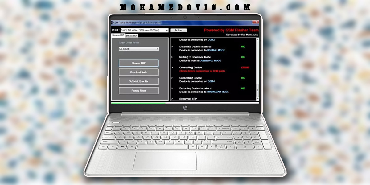 تحميل GSM Flasher Tool تخطي حماية FRP (بريد جوجل) بعد إعادة ضبط المصنع 66 GSM flash Tool FRP Mohamedovic