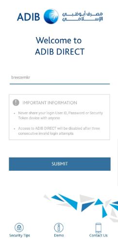 تحميل مصرف أبوظبي الإسلامي ADIB Direct .APK 4.5 إدارة الحسابات ودفع الفواتير 6 برنامج adib direct