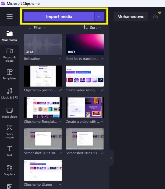 أداة Microsoft Clipchamp: دليلك الكامل لاستخدام محرر الفيديو المجاني على ويندوز 11! 12 إدراج وسائط للفيديو